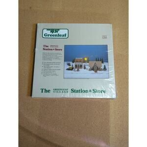 Vintage Greenleaf Village "The Station & Store" Christmas Model Train 1/4" Scale